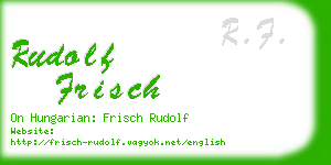 rudolf frisch business card